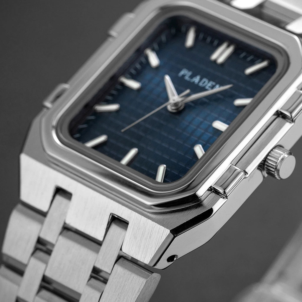 PLADEN NEW Rectangular Business Watches forMen 2025 Fashion Brand Quartz Stainless Steel Band Wristwatch Male Clock For Gift