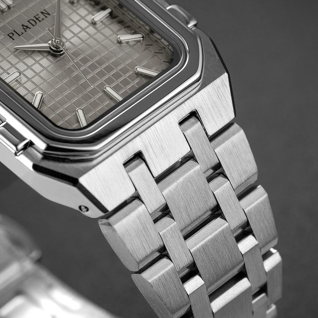 PLADEN NEW Rectangular Business Watches forMen 2025 Fashion Brand Quartz Stainless Steel Band Wristwatch Male Clock For Gift