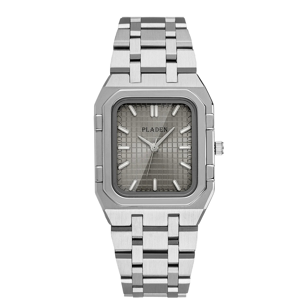 PLADEN NEW Rectangular Business Watches forMen 2025 Fashion Brand Quartz Stainless Steel Band Wristwatch Male Clock For Gift