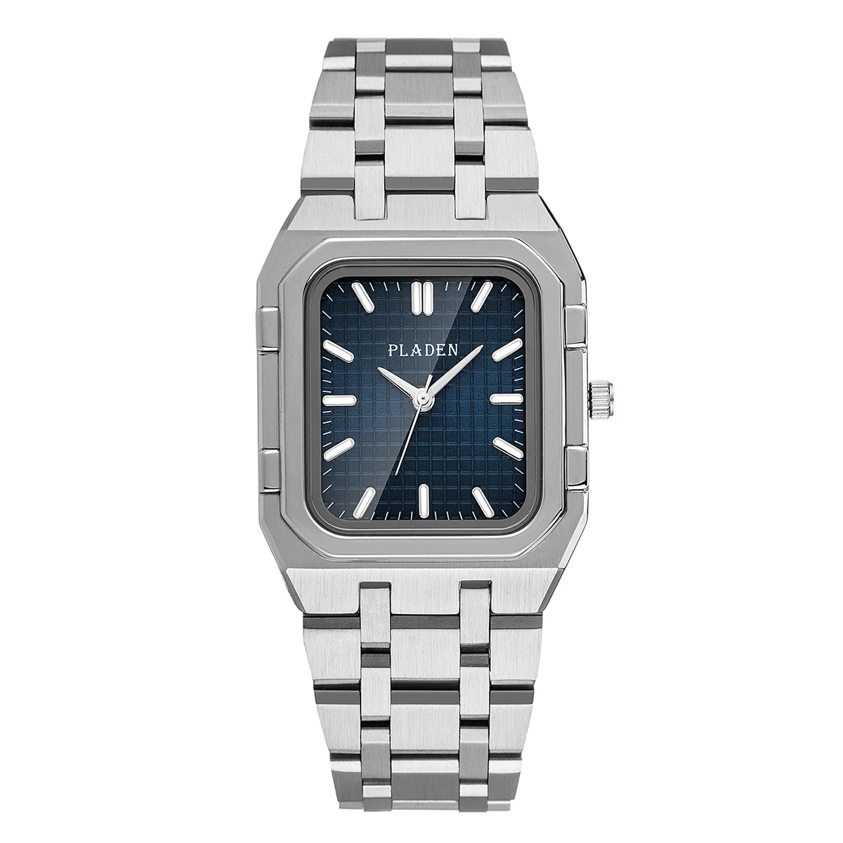 PLADEN NEW Rectangular Business Watches forMen 2025 Fashion Brand Quartz Stainless Steel Band Wristwatch Male Clock For Gift